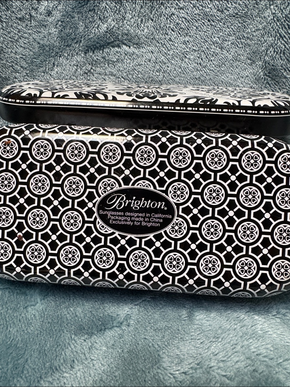 Brighton Black &  White Patterned Eyeglass Case